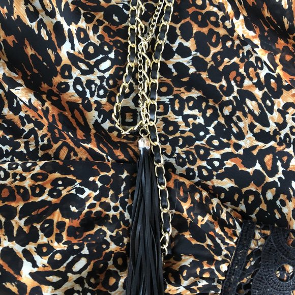 animal print TAHARI dress - Picture 5 of 6